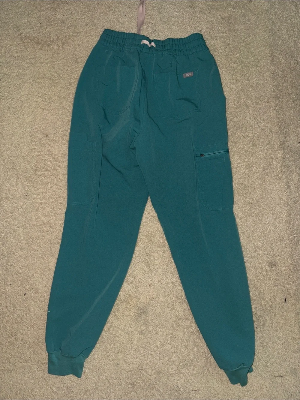 Women’s Teal Figs Scrub Top and Jogger Set
